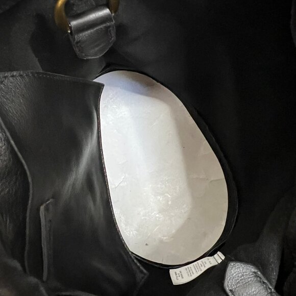 New Madewell Leather Piazza Bucket Bag Shoulder Strap Crossbody Purse Old Money - Picture 10 of 12